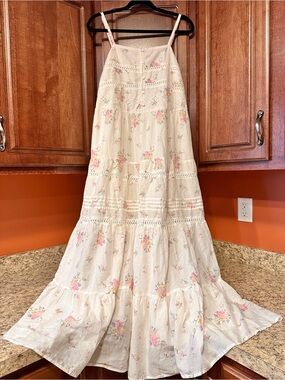 NWT UNIVERSAL THREAD Floral Tiered Cotton Maxi Dress